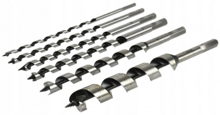 Set 6 burghie lemn 6-25mm lungi 230mm (S10471) [4]