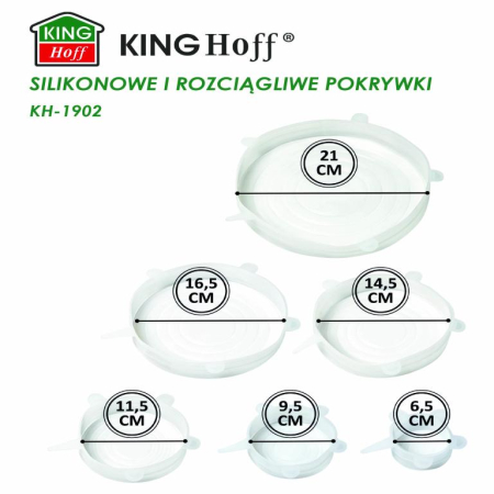Set 6 capace elastice din silicon reutilizabile dimensiuni variate (KH-1902) [13]
