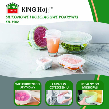 Set 6 capace elastice din silicon reutilizabile dimensiuni variate (KH-1902) [11]