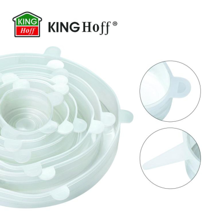 Set 6 capace elastice din silicon reutilizabile dimensiuni variate (KH-1902) [2]