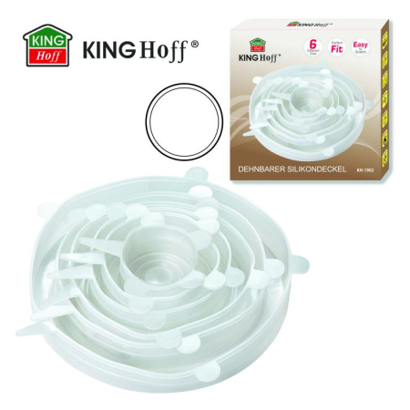 Set 6 capace elastice din silicon reutilizabile dimensiuni variate (KH-1902) [1]