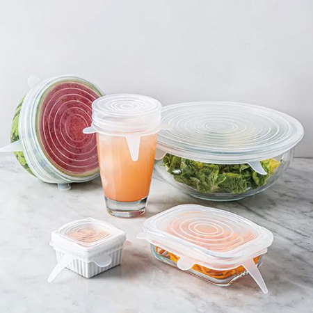 Set 6 capace elastice din silicon reutilizabile dimensiuni variate (KH-1902) [15]