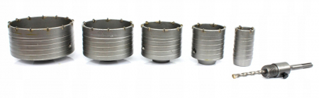 Set 6 piese carote cu vidie pentru beton 40-125mm cu adaptor SDS+ (S10330) [5]