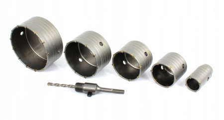 Set 6 piese carote cu vidie pentru beton 40-125mm cu adaptor SDS+ (S10330) [4]