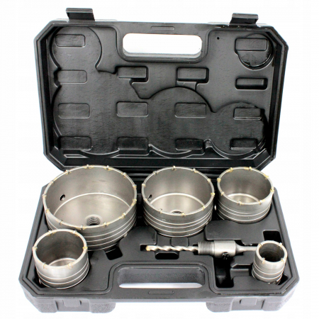 Set 6 piese carote cu vidie pentru beton 40-125mm cu adaptor SDS+ (S10330) [2]