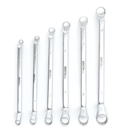 Chei fara clichet - Set 6 chei inelare cu cot 6-17mm 6bucati piese crom-vanadiu CrV (KD10940)