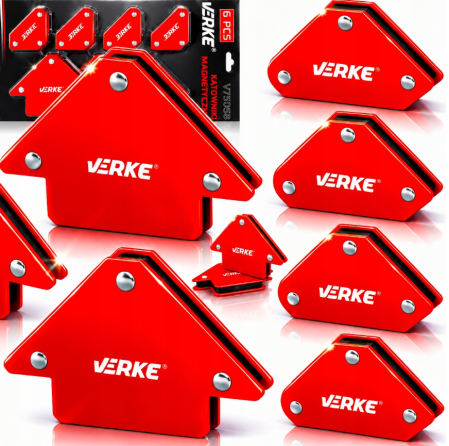 Set 6 coltare magnetice pentru sudura 45° 90° 135° cu forta de sustinere 4,5 kg si 11,5 kg (V75058) [1]