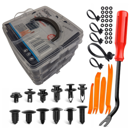 Accesorii / consumabile atelier auto - Set 620 clipsuri si cleme auto + 45 accesorii, 665 bucati (S11571)