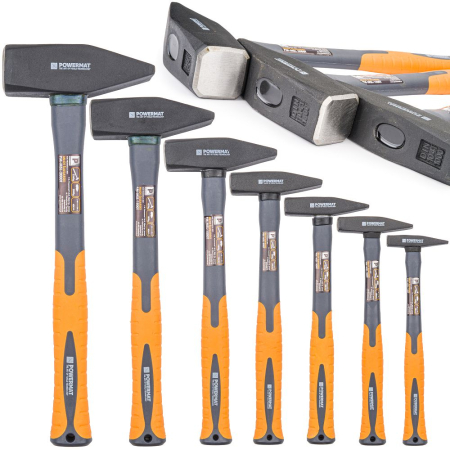 Scule de mana - Set 7 ciocane de lacatuserie cu coada din fibra de sticla 100g-2000g PM0940 (PM-MSL-Z7T)