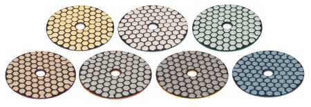 Set 7 discuri diamantate polish gresie 100mm cu suport M14 PM1109 (PM-DPP-100TS) [4]