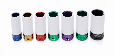 Set 7 tubulare lungi impact jante aliaj cu protectie cauciuc 17-27mm (KD11752) [5]