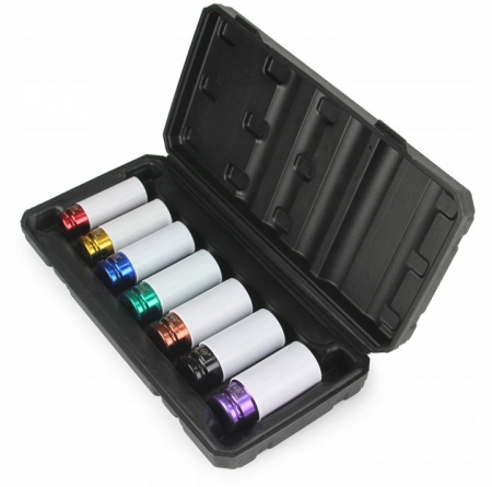 Set 7 tubulare lungi impact jante aliaj cu protectie cauciuc 17-27mm (M58269) [1]