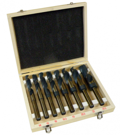 Burghie/freze/carote/dalti/dornuri/cutite strung/punctatoare - Set 8 burghie cobalt HSS 14-25.5mm pentru metal (S10419)