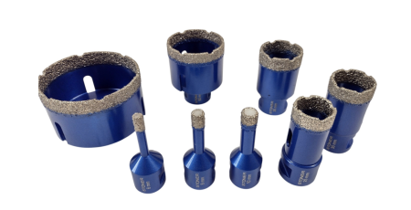 Set 8 carote diamantate M14 6-68 mm pentru gresie si placi ceramice + 2 discuri diamantate 125 mm (S12206) [10]