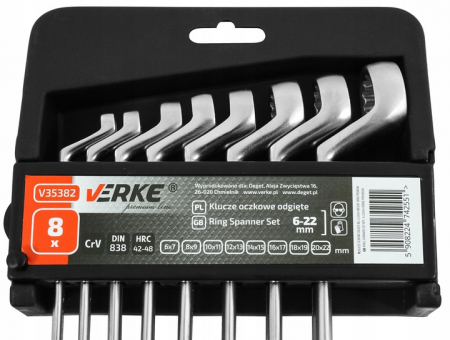 Set 8 chei inelare cu cot 6-22mm 8bucati piese Cr-V (V35382) [6]