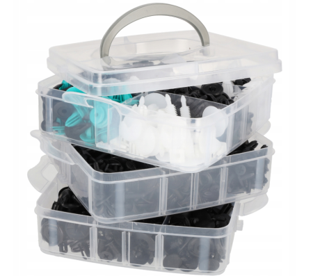 Set 800 clipsuri si cleme auto + 45 accesorii, 845 bucati, cu organizator (S11572) [11]