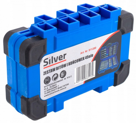 Set biti cu adaptor 45piese surubelnita filetanta (S11280) [2]