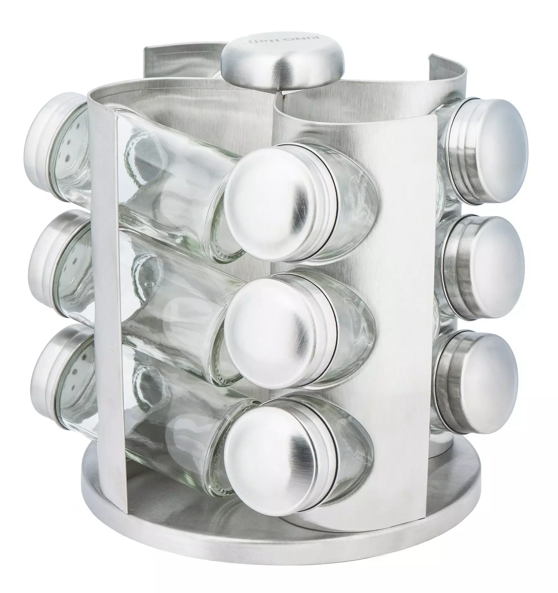 Organizatoare bucatarie - Set borcane pentru condimente cu suport, 13 piese (KH-4005)