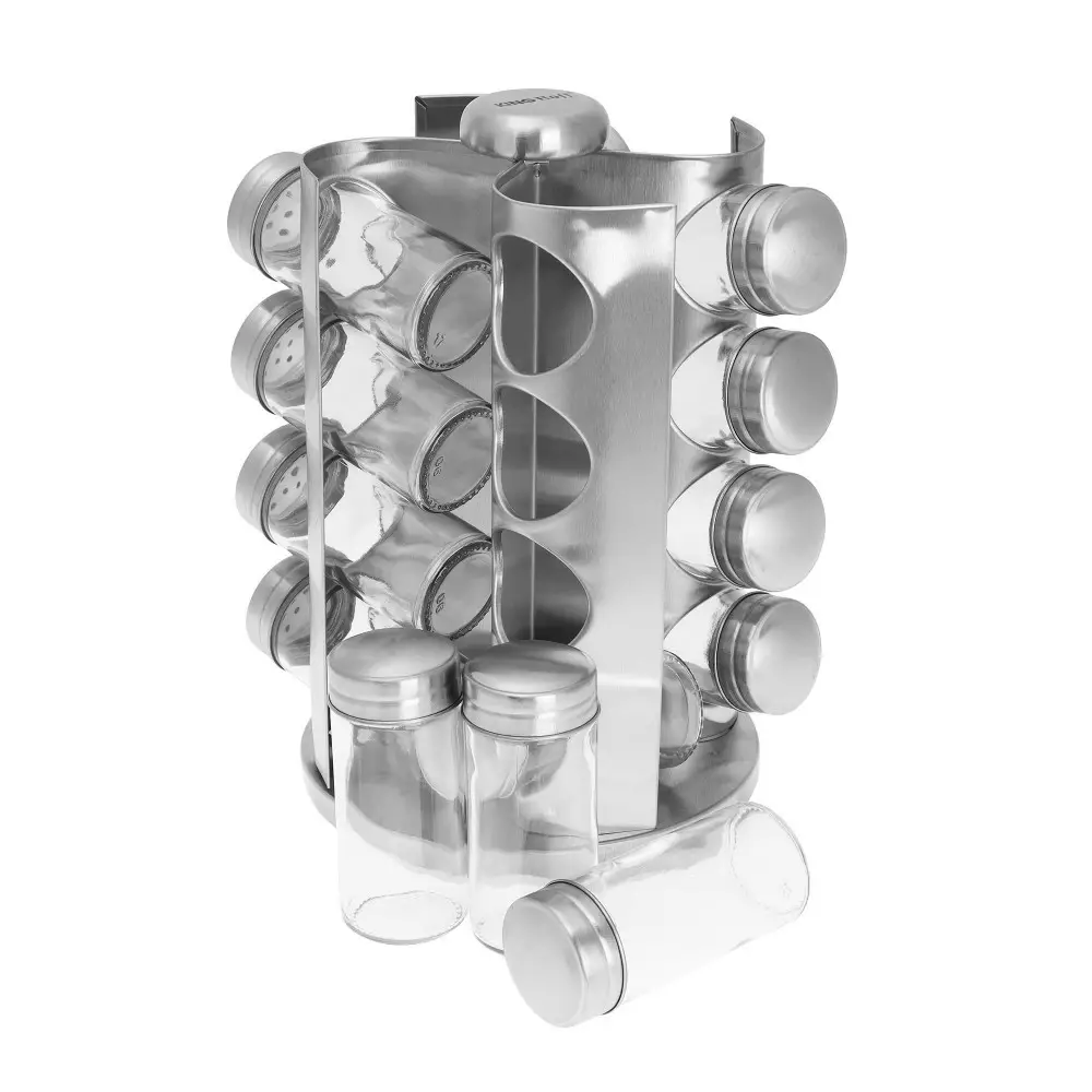 Set borcane pentru condimente din otel si sticla, 17 piese (KH-4006) [3]