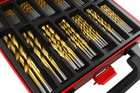 Set burghie metal 1-10mm 99 piese valiza transport gaurire precisa pentru atelier garaj (KD5967) [2]