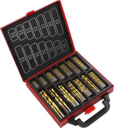 Set burghie metal 1-10mm 99 piese valiza transport gaurire precisa pentru atelier garaj (KD5967) [1]