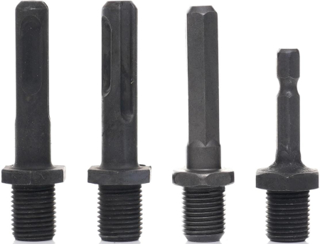 Set 2 burghie con despicator 32mm 42mm lemn pentru bormasina cu impact percutie + 3 adaptoare (KD11248) [4]