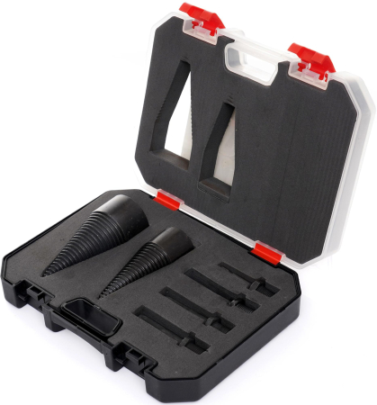 Set 2 burghie con despicator 32mm 42mm lemn pentru bormasina cu impact percutie + 3 adaptoare (KD11248) [2]