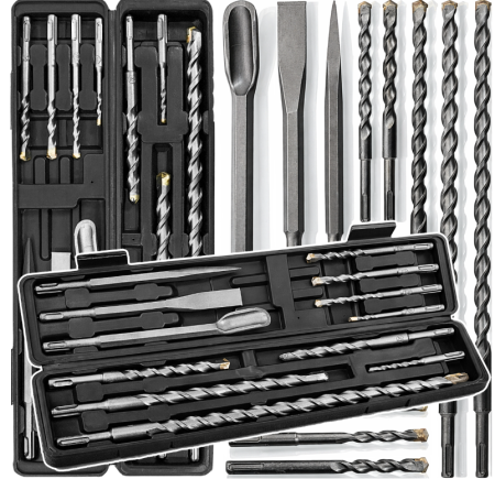 Altele - Set burghie si dalti SDS+ pentru beton, 12 piese, cu cutie (V05048)