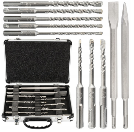 Altele - Set burghie si dalti SDS Plus 10 piese pentru beton zidarie cu valiza PM1487 (PM-ZWD-10T)