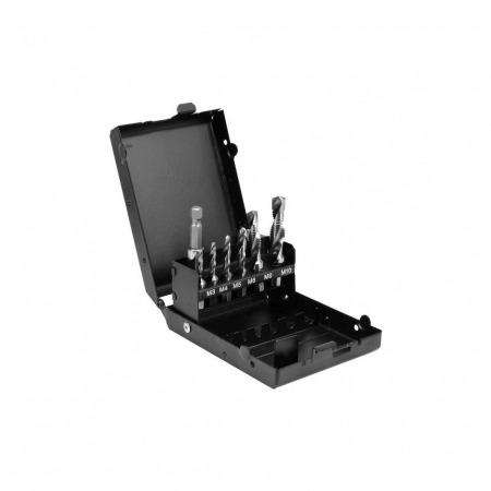 Burghie freze carote dalti dornuri - Set burghie tip tarod cu filetare M3-M10 7piese (S11535)