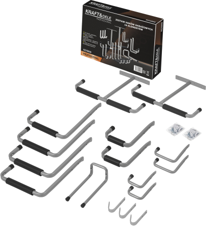 Carlige - Set carlige pentru garaj si atelier, 16 piese (KD5869)