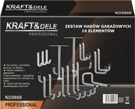 Set carlige pentru garaj si atelier, 16 piese (KD5869) [11]