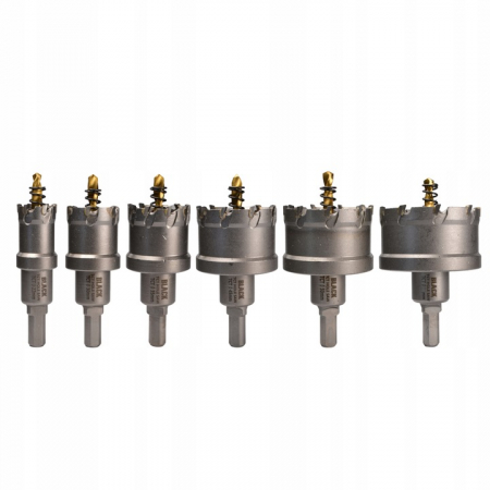 Set carote 22-65mm cu vidia pentru metal burghie din titan 6piese (21208) [4]