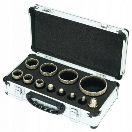 Set carote 6-68mm cu vidia pentru metal burghie din titan 11piese (21210) [3]