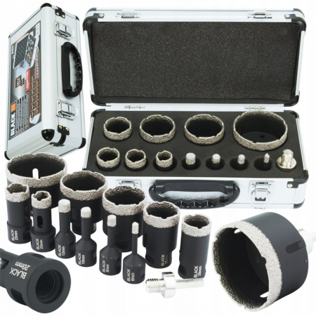 Burghie/freze/carote/dalti/dornuri/cutite strung/punctatoare - Set carote 6-68mm cu vidia pentru metal burghie din titan 11piese (21210)