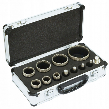 Set carote 6-68mm cu vidia pentru metal burghie din titan 11piese (21210) [5]