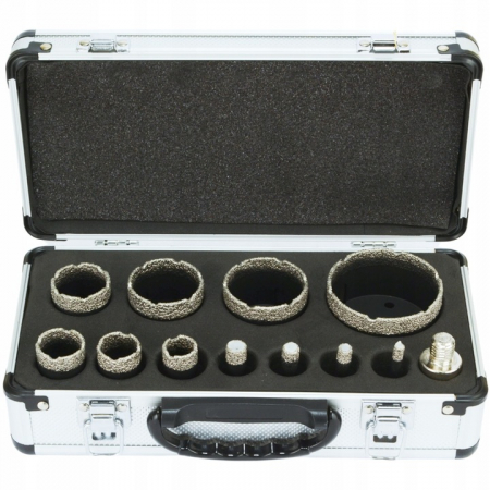 Set carote 6-68mm cu vidia pentru metal burghie din titan 11piese (21210) [1]