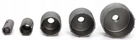 Set carote 9 piese cu vidie pentru beton 30-100mm cu adaptor SDS+ SDS Max (M22583) [2]