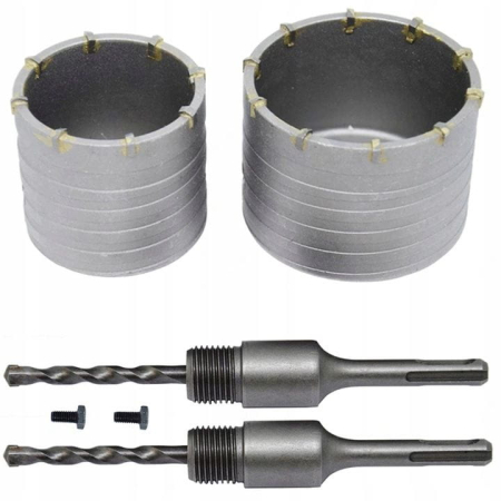 Scule de mana - Set carote beton 65mm 80mm 2 buc SDS cu burghiu (KD10275)