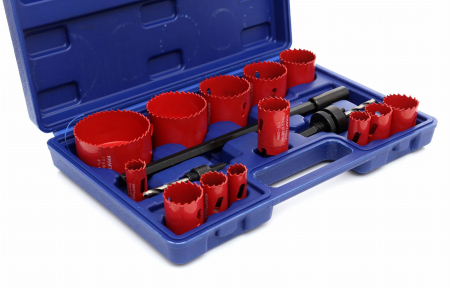 Set carote bi-metal lemn 17 piese, geanta, 19-76mm (KD10345) [1]