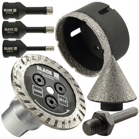 Set carote diamantate M14, 8 piese, pentru gresie si faianta (21212) [5]