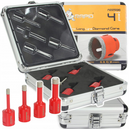 Set carote diamantate piatra gresie faianta beton 6-12mm M14 5piese (M22596) [1]