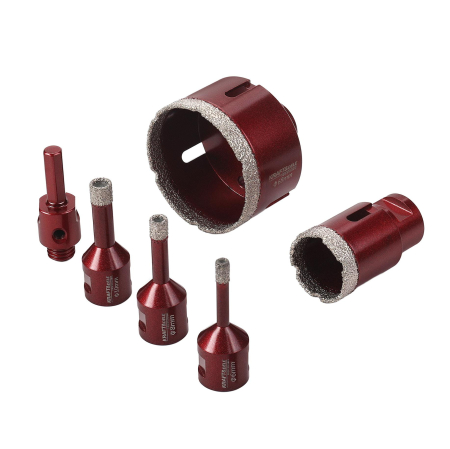 Set carote diamantate piatra gresie faianta beton 6-68mm 6piese (KD5953) [5]