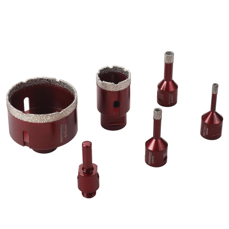 Set carote diamantate piatra gresie faianta beton 6-68mm 6piese (KD5953) [3]