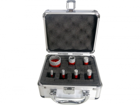 Set carote diamantate piatra gresie faianta beton 6-68mm HEX M14 6piese (8802991) [2]