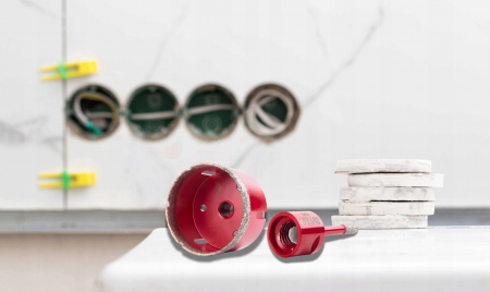 Set carote diamantate piatra gresie faianta beton 6-68mm HEX M14 6piese (CAR668M14-10) [3]