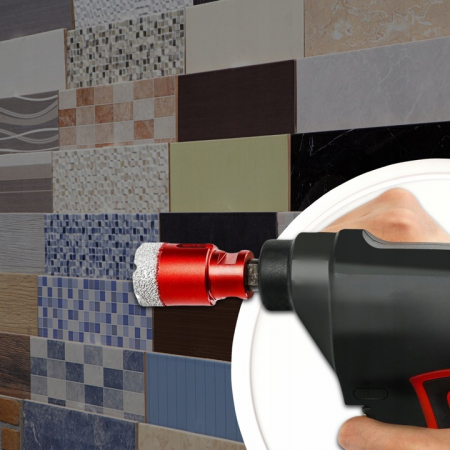 Set carote diamantate piatra gresie faianta beton 6-68mm HEX M14 6piese (CAR668M14-12) [13]