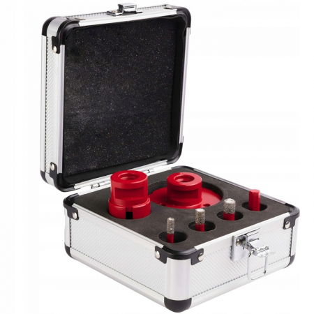 Set carote diamantate piatra gresie faianta beton 6-68mm HEX M14 6piese (CAR668M14-18) [1]