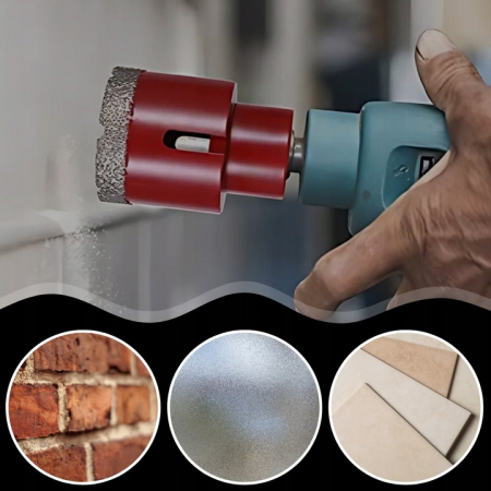 Set carote diamantate piatra gresie faianta beton 6-68mm HEX M14 6piese (CAR668M14-9) [14]