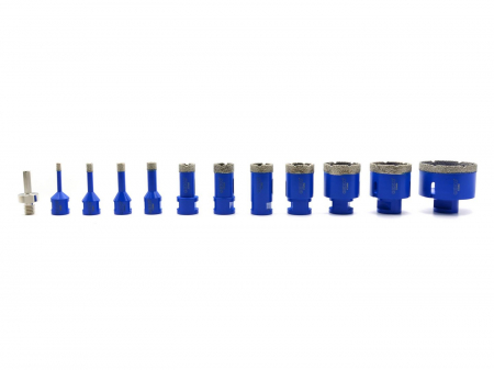 Set carote diamantate piatra gresie faianta beton 6-68mm M14 12piese (G65101) [1]